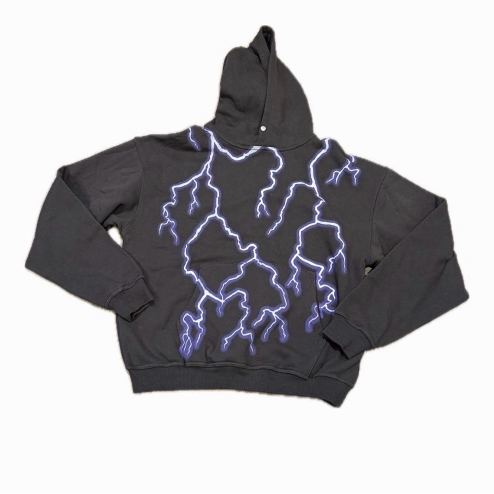 Darc Sport Gray Hoodie with Lightning Design